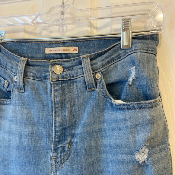 Levi’s High Rise Straight Ripped Jeans - Picture 4 of 7